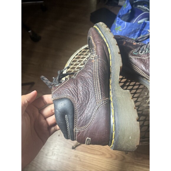 Dr. Martens Boots Size 9 Doc Martens AW004 Brown Leather Lace Up Y2K 8A26 Used main image 12